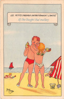 ¤¤  -  Illustrateur " Jean De PREISSAC "  -  Enfants Sur La Plage   -  ¤¤ - Preissac