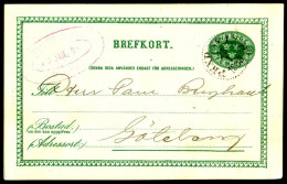 Entier Postal Suédois - Swedish Postcard - Circulé - Circulated - 1895. - Postal Stationery