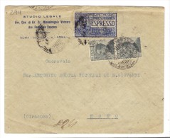 294/500 - REGNO , Lettera Espresso . Roma 15/2/1927 - Poste Exprèsse