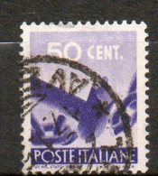 ITALIE  50c Violet 1945-48 N°485 - Oblitérés