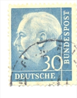 2-alef70. Sello Usado Alemania Federal. Yvert Nº 70. Presidente Theodor Heuss - Altri & Non Classificati