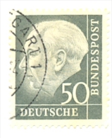 2-alef71A. Sello Usado Alemania Federal. Yvert Nº 71A. Presidente Theodor Heuss - Sonstige & Ohne Zuordnung