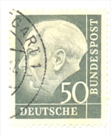 2-alef71A. Sello Usado Alemania Federal. Yvert Nº 71A. Presidente Theodor Heuss - Autres & Non Classés