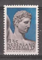 Nederland / Pays Bas / Netherlands 1937, Yvert N° 294, Jamboree Scoutisme / Scoutism" Statue Hermès, Neuf **, TB - Ungebraucht