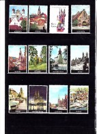 LOT DE 12 VIGNETTES TOURISME COULEURS  ALLEMAGNE - EGLISES  ET CATHEDRALES - Erinnofilie