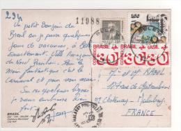 5 Timbres  / Carte , Postcard , Cp Du 05/03/73  Pour La France - Covers & Documents