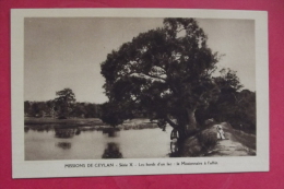 C P Ceylan Missions Les Bords D'un Lac Le Missionnaire A L'affut - Sri Lanka (Ceylon)