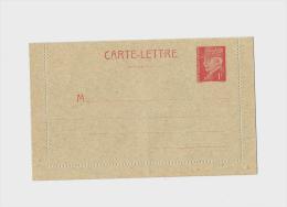 ENTIERSPOSTAUX NEUFSPETAIN Type LemagnyE.P.  CL  (ST.N°C1/Ind.9) – 1F  -  Emis. 18.4.1941 Rouge S. Papier Bleuté - Kaartbrieven