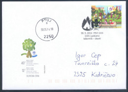 New Neu Slovenia Slovenie Slowenien 2014 Scouts Pfadfinder - Spending Time Outdoor - Canoeing ; FDC Used - Lettres & Documents