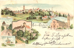 Friedberg I. Bayern, Farb-Litho, 1897 - Aichach