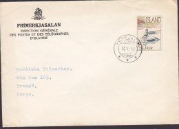 Iceland FRIMERKJASALAN, REYKJAVIK 1959 Cover Brief To TROMSÖ Norway Bird Vogel Oiseau Eiderente - Briefe U. Dokumente