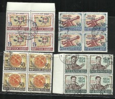 TRIESTE B 1954 INSURREZIONE SERBA REBELLION SERB SERIE COMPLETA QUARTINA BLOCK SET USED USATA - Gebraucht