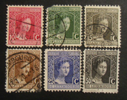 1914 Luxembourg Mi 92-96 + 101 /o - 1914-24 Marie-Adelaide