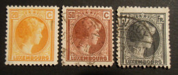1926 Luxembourg Mi 168+171+175 /+/o - Used Stamps