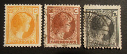 1926 Luxembourg Mi 168+171+175 /+/o - Oblitérés