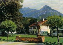 Fischen Allgäu Alpen-Drogerie Brunnen Aus Holz 11.8.1962 Coloriert - Fischen