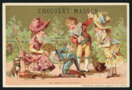Chocolat Masson, Chromo  Lith. J. Minot VM3-46, Thème Enfants, Jeux, La Main Chaude - Sonstige & Ohne Zuordnung