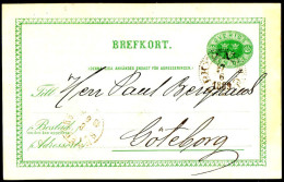 Entier Postal Suédois - Swedish Postcard - Circulé - Circulated - 1889. - Postal Stationery