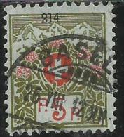 SWITZERLAND SUISSE SCHWEIZ SVIZZERA 1911 - 1921 FRANCHISE STAMPS FRANCHIGIA CENT. 5 USATO USED OBLITERE' - Portofreiheit