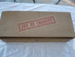 CROQUET DE SALON DANS SA BOITE EN BOIS - Toy Memorabilia