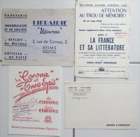 Buvard Cahier CoronaTrois Epis Littérature Taur Minerva Reims Papeterie Librairie - Collections, Lots & Series