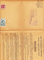 MONACO - 1945 - BON DE COMMANDE COMPLET Avec AFFRANCHISSEMENT Pour LE PEAGE DE ROUSSILLON - Storia Postale