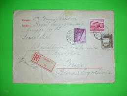 Hungary,registered Letter,stationery Cover,Szeged Postal Label,some Stamps - Brieven En Documenten