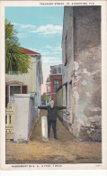 Florida St Augustine Treasurt Street Narrowest Street In U S 1934 Curteich - St Augustine