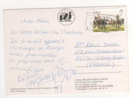 Timbre De 1996  " Chevaux , Fairy House  " / Carte , Postcard  Pour La France - Covers & Documents