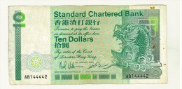 HONG KONG - 10 DOLLARS - TEN DOLLARS 1986 - AB144442 - STANDARD CHARTERED BANK - Hong Kong