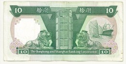 HONG KONG - 10 DOLLARS - TEN DOLLARS - JL167871 - HONG KONG SHANGHAI BANKING CORPORATION - Hongkong