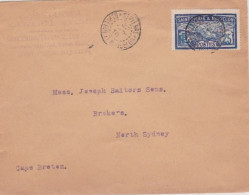 SPM - 1910 - YVERT N°84 SEUL Sur ENVELOPPE Pour NORTH SYDNEY (NOUVELLE ECOSSE) - COTE MAURY = 175 EUROS - Storia Postale