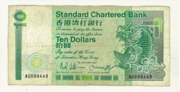 HONG KONG - 10 DOLLARS - TEN DOLLARS 1986 - AU098449 - STANDARD CHARTERED BANK - Hong Kong