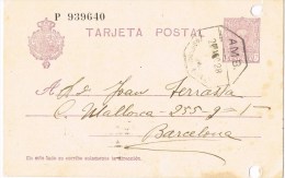 9037. Entero Postal LA ROCA Del VALLES (Barcelona) 1928. Ambulante Ferrocarril - 1850-1931