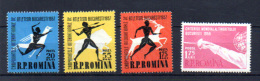 Roumanie 1957, Championnat D’athlétisme, 1536 /  1538**+ 1570** Escrime, Cote 11,70 - Neufs