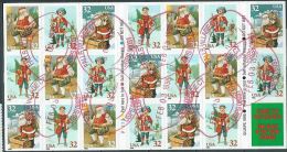 USA 1995 Santa & Children Self-Adh Set Of 20 $6.40 MNH SC 3008-3011a YV 2446-49 MI 2644-47 D SG 3123-26 - Fogli Completi