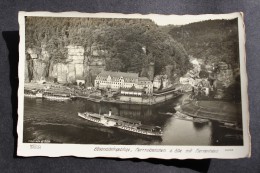 AK:Elbsandsteingebirge,Herrnskretschen A.Elbe Mit Herrenhaus Karte Gel. 1943 - Boehmen Und Maehren