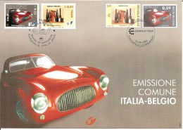 België    Herdenkingskaart      Belgïë  -  Italië     Gezamelijke Uitgifte - Souvenir Cards - Joint Issues [HK]