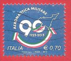 ITALIA REPUBBLICA USATO - 2013 - 90º Anniversario Dell´aeronautica Militare Italiana - € 0,70 - S. 3383 - 2011-20: Used