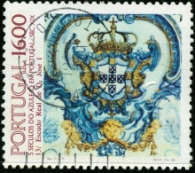 PORTOGALLO, PORTUGAL, ARTE, COMMEMORATIVO, MAIOLICHE, 1984, FRANCOBOLLO USATO, Scott 1593, YT 1604, Afi 1651 - Gebruikt