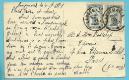 164 (Perron Liege) Op Met Stempel LANGEMARCK   (VK) - Briefe U. Dokumente