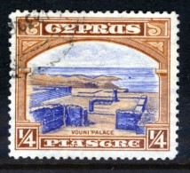 CYPRUS - 1934 1/4 PIASTRE DEFINITIVE USED SG 133 - Cyprus (...-1960)