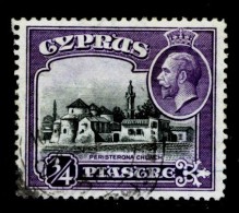 CYPRUS - 1934 3/4 PIASTRE DEFINITIVE USED SG 135 - Cyprus (...-1960)