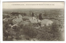 CPSM SAINT SAUVEUR (Yonne) - Vue Sur Le Faubourg Des Renards Et La Vallée Du Loing - Saint Sauveur En Puisaye
