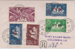 SPM - 1946 - ENVELOPPE RECOMMANDEE Pour COLUMBIA (USA) - Briefe U. Dokumente