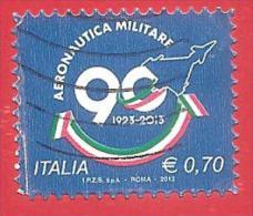 ITALIA REPUBBLICA USATO - 2013 - 90º Anniversario Dell´aeronautica Militare Italiana - € 0,70 - S. 3383 - 2011-20: Afgestempeld