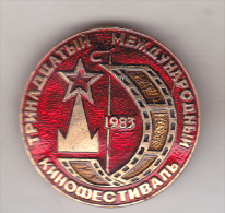 USSR Russia Old Pin Badge - Film - Movies - Thirteenth International Film Festival Moskow 1983 - Filmmanie