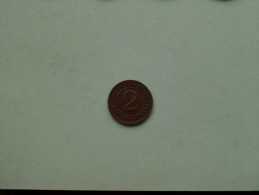 1924 F - 2 Rentenpfennig / KM 31 ( Uncleaned Coin / For Grade, Please See Photo ) !! - 2 Rentenpfennig & 2 Reichspfennig