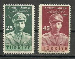Turkey; 1957 Visit Of The King Of Afghanistan To Turkey - Unused Stamps