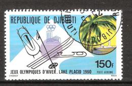 DJIBOUTI, 1980 , Poste Aérienne, JO Olympics Lake Placid, Yvert N° 134 , Obl TB - Invierno 1980: Lake Placid